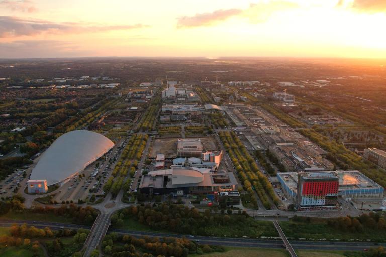 Central Milton Keynes Aerial View, 2021 from Campbell Park looking West (Photo Matthew Wall)