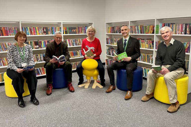 Viv Tole from Milton Keynes Council is pictured with Rob Gifford, a local resident, Councillor Zoe Nolan from Milton Keynes Council, Simon Sims from Milton Keynes Council and Councillor Roy Adams from Stony Stratford Town Council