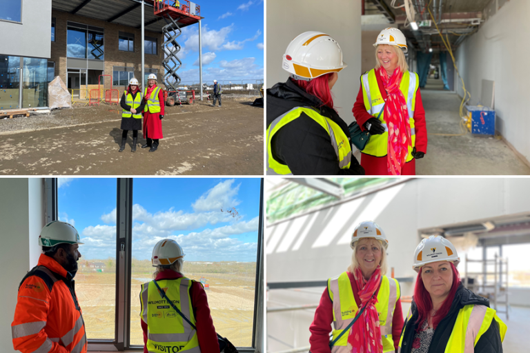 Cllr Zoe Nolan taking a tour of the new school