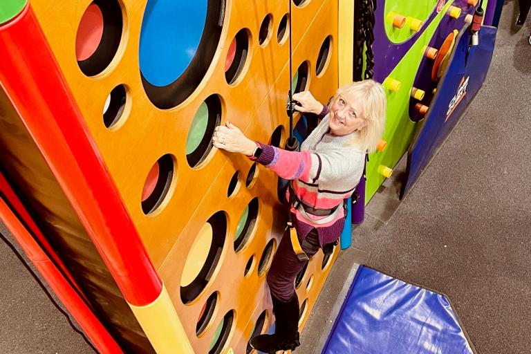 Cllr Zoe Nolan at Climb Quest in Kingston