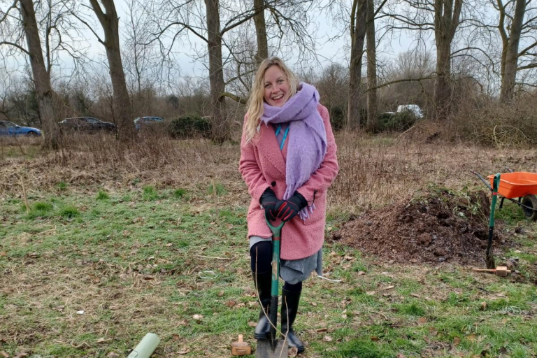 Cllr Jennifer Wilson-Marklew at Emberton Country Park