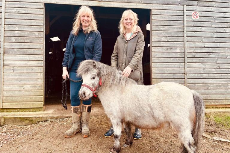 Cllr Zoe Nolan with Kelly who runs Petite Ponies