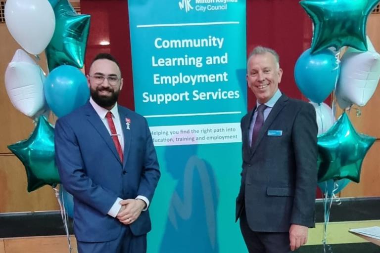 Cllr Joe Hearnshaw and Mac Heath at the Learner Awards