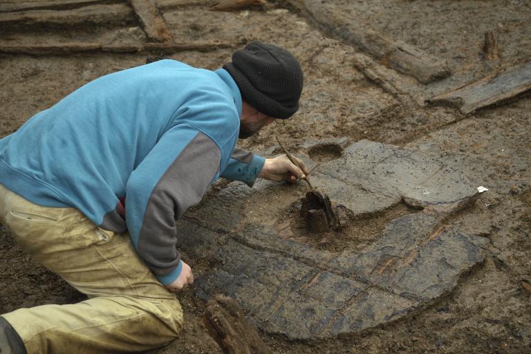 Excavation of a later Bronze Age Wheel at Must Farm